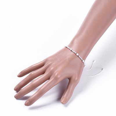 Adjustable Nylon Thread Braided Beaded Bracelets BJEW-JB04376-01-1