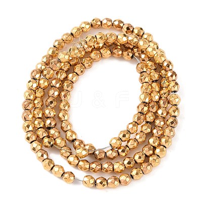 Electroplated Synthetic Non-magnetic Hematite Beads Strands G-H027-B01-02-1