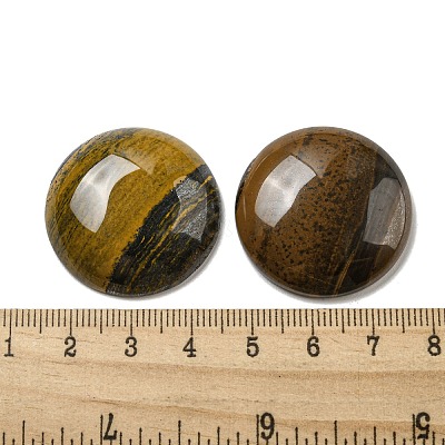 Natural Tiger Iron Cabochons G-C115-02B-34-1
