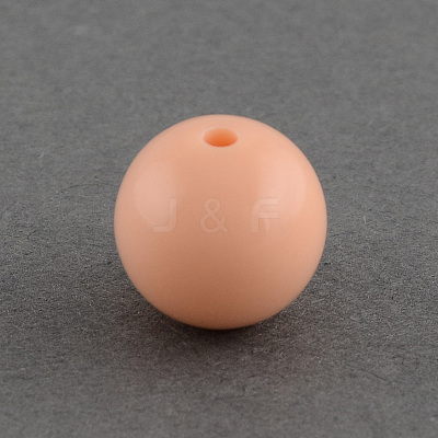 Solid Chunky Bubblegum Acrylic Ball Beads SACR-R835-8mm-07-1