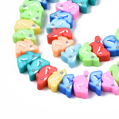 Handmade Polymer Clay Beads Strands CLAY-N008-059-1
