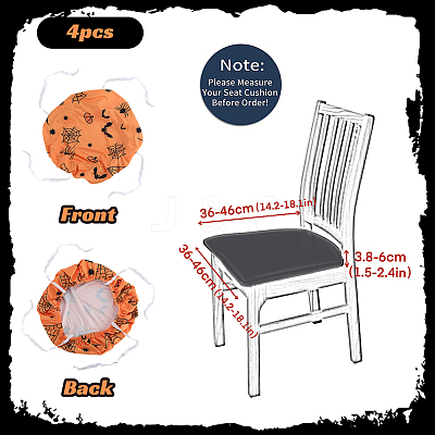 Hallowmas Polyester Chair Cover AJEW-WH20005-15A-1