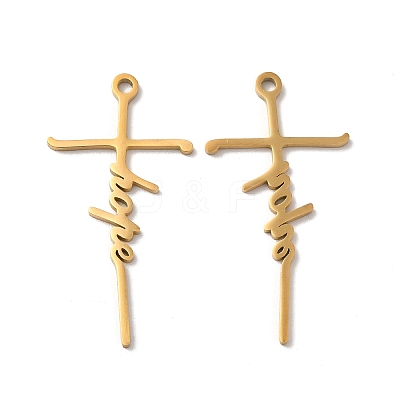 Ion Plating(IP) 304 Stainless Steel Pendants STAS-H212-05G-1