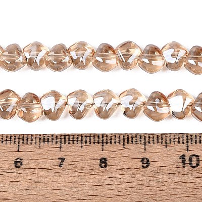 Electroplate Transparent Glass Beads Strands EGLA-Q133-01A-1
