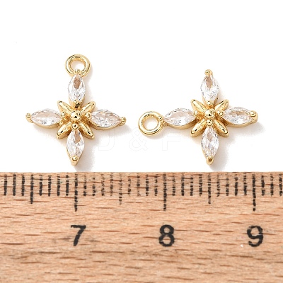 Brass Micro Pave Cubic Zirconia Pendants KK-A295-04G-1