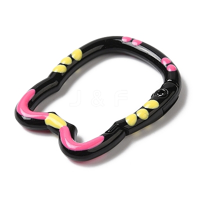 Spray Painted Alloy Spring Gate Ring X1-PALLOY-P292-02-1