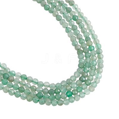2 Strands Natural Green Aventurine Beads Strands G-NB0005-02-1