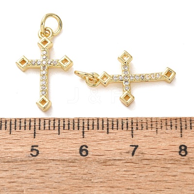 Easter Brass Micro Pave Clear Cubic Zirconia Pendants CU-E003-09G-A-1