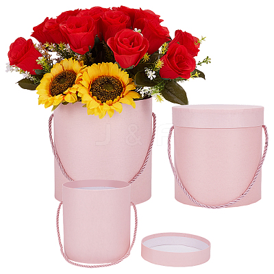 3Pcs Paper Flower Hugging Bucket AJEW-BC0009-74B-1