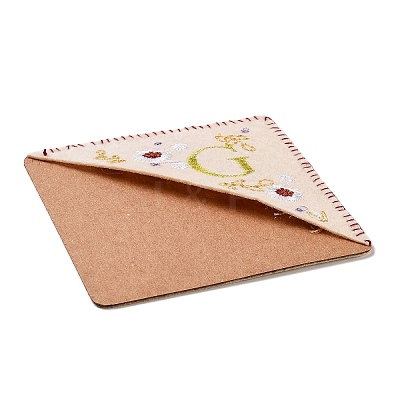 4Pcs Letter Personalized Hand Embroidered Corner Bookmarks JX587G-1