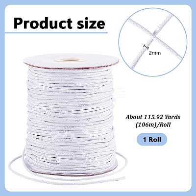 1 Roll Waxed Cotton Thread Cords YC-PH0002-48B-02-1