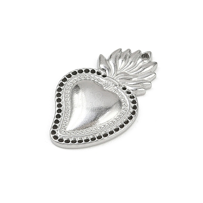 304 Stainless Steel Pendants STAS-P390-02B-P-1