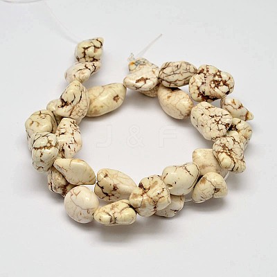 Dyed Nuggets Natural Magnesite Beads Strands X-G-M139-01-A-1