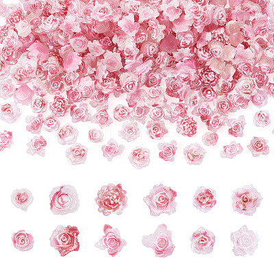 200Pcs Flower & Butterfly Resin Cabochons CRES-TA0001-89E-1
