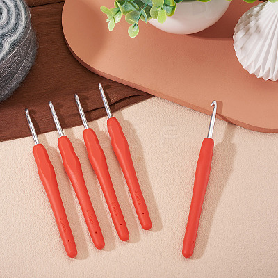 TPR Handle Aluminum Crochet Hook Needles TOOL-TA0001-13B-1