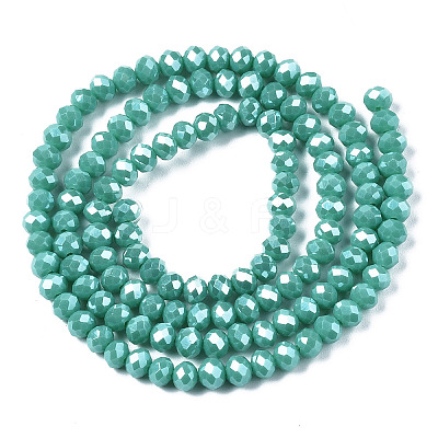 Electroplate Glass Beads Strands EGLA-A034-P1mm-A03-1