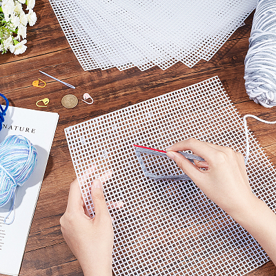 Plastic Mesh Canvas Sheets AJEW-WH0413-62B-1