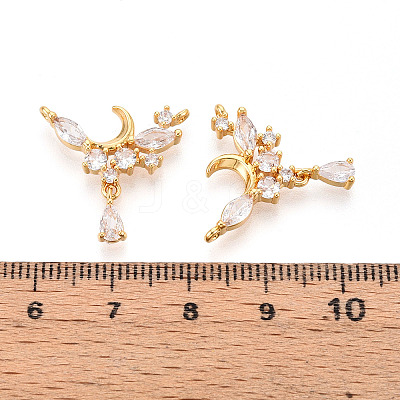 Brass Micro Pave Cubic Zirconia Pendants X1-KK-N263-46G-1