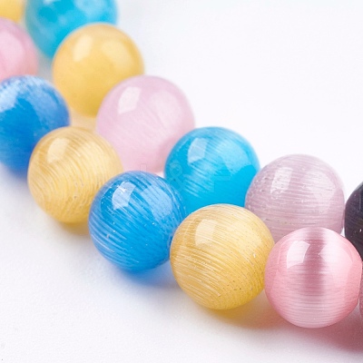 Cat Eye Beads Strands CE-F021-6mm-B01-1