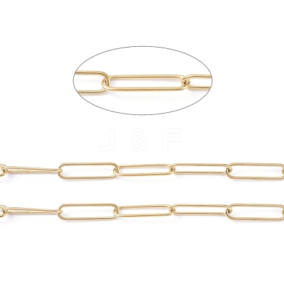 304 Stainless Steel Paperclip Chains CHS-L022-02C-G-1