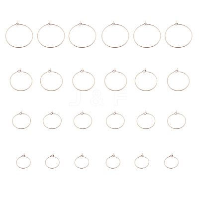 30Pcs 5 Size 316L Surgical Stainless Steel Hoop Earring Findings STAS-ZZ0001-03G-1