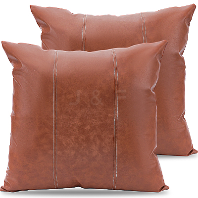 Square Imitation Leather Pillow Case AJEW-WH20006-406B-1