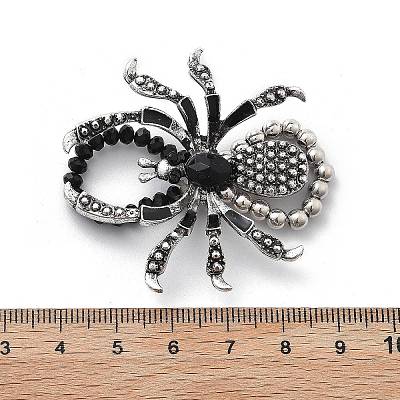 Plastic Beads Finger Rings RJEW-K387-06AS-1