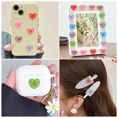 Printed Opaque Resin Cabochons CRES-TA0001-72B-1
