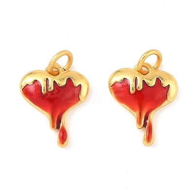 Brass Enamel Pendants KK-K364-25C-01-1