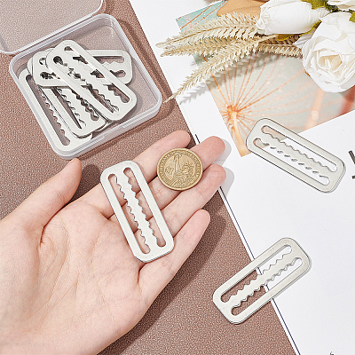 8Pcs Belt 316 Stainless Steel Slide Buckles STAS-UN0051-32-1