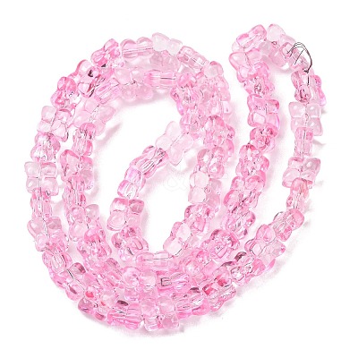 Transparent Glass Beads Strands GL-CBAAE04-01B-1