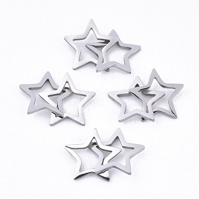 Non-Tarnish 201 Stainless Steel Linking Rings X-STAS-N091-130-1