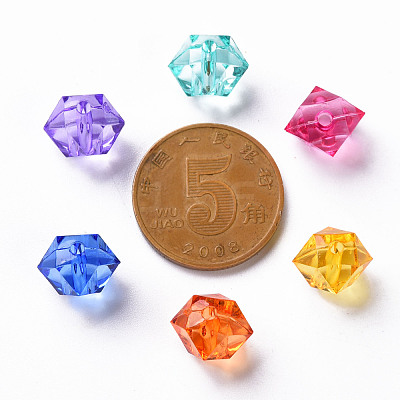 Transparent Acrylic Beads X-TACR-S154-15B-1