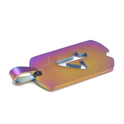 Ion Plating(IP) 304 Stainless Steel Pendants STAS-O127-A04-1