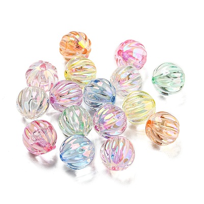 UV Plating Transparent Acrylic Beads X-MACR-D024-08-1
