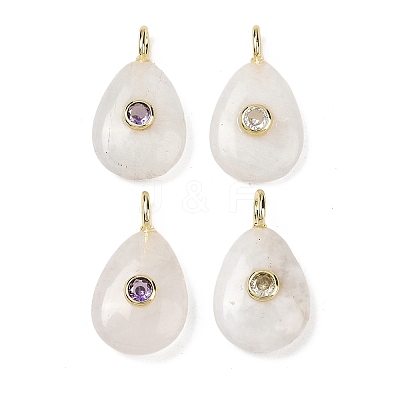 Natural White Moonstone Pendants G-H322-01G-09-1