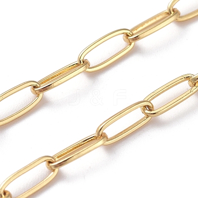 Soldered Brass Paperclip Chains CHC-G005-06G-01-1