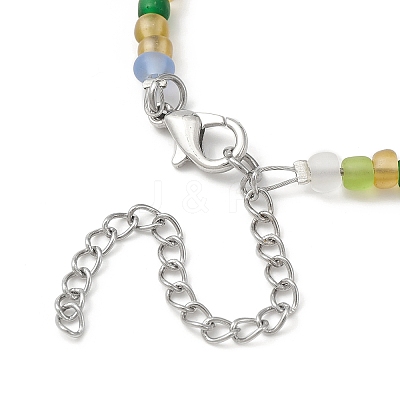 3Pcs 3 Color Natural Quartz Crystal & Glass Seed Beaded Necklaces Set NJEW-JN04344-1