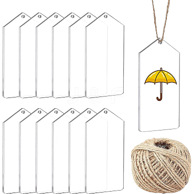 Transparent Acrylic Big Pendants TACR-BC0001-10-1