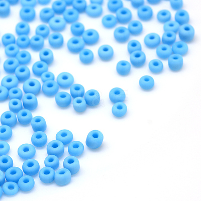 Frosted Opaque 8/0 Glass Seed Beads SEED-R029-3mm-A06-1