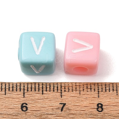 Opaque Acrylic European Beads AC-CBA7A73-01V-1