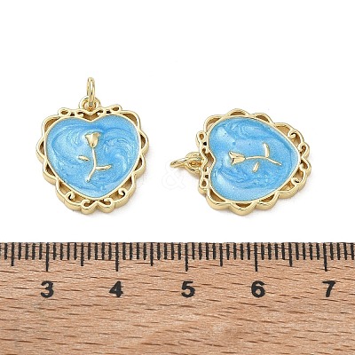 Brass & Enamel Pendants KK-CBAD360-02G-02-1