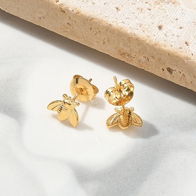 304 Stainless Steel Stud Earrings for Women STAS-Z117-15G-02-1
