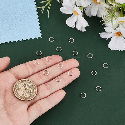 16Pcs 925 Sterling Silver Split Rings STER-HY0001-16-1