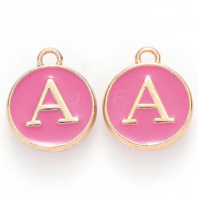 Golden Plated Alloy Enamel Charms ENAM-S118-08A-1