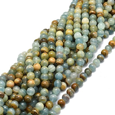 Natural Blue Calcite Beads Strands G-E576-09B-1