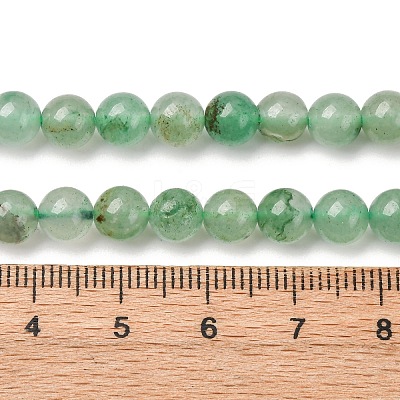 Natural Green Aventurine Round Beads Strands G-S150-6mm-3-1