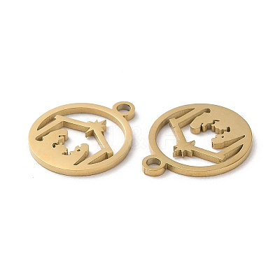 Ion Plating(IP) 304 Stainless Steel Charms X-STAS-Q303-08G-1