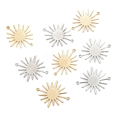 Brass Solar Eclipse Links Connectors X-KK-I681-15-1