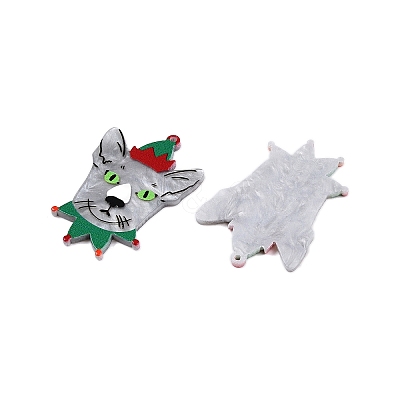 Christmas Theme Printing Acrylic Pendants BACR-N002-01L-1